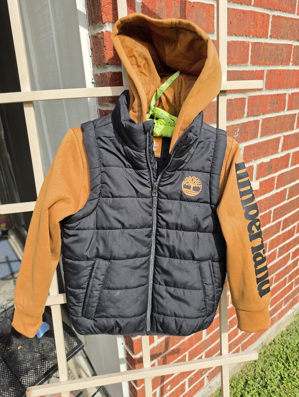 Timberland Big Boys Ravine Hybrid Hooded Jacket Size S/8